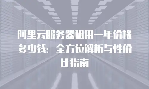 阿里云服务器租用一年价格多少钱：全方位解析与性价比指南