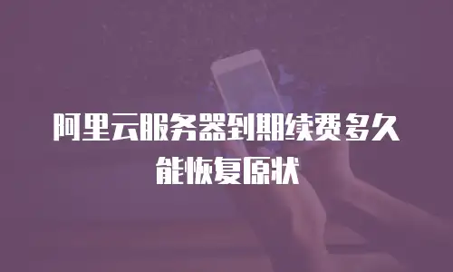 阿里云服务器到期续费多久能恢复原状