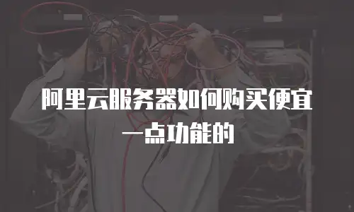 阿里云服务器如何购买便宜一点功能的