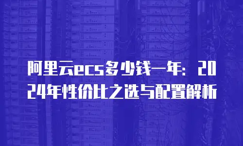 阿里云ecs多少钱一年：2024年性价比之选与配置解析