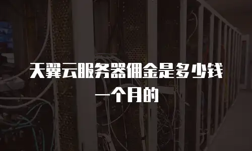 天翼云服务器佣金是多少钱一个月的