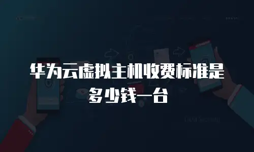 华为云虚拟主机收费标准是多少钱一台