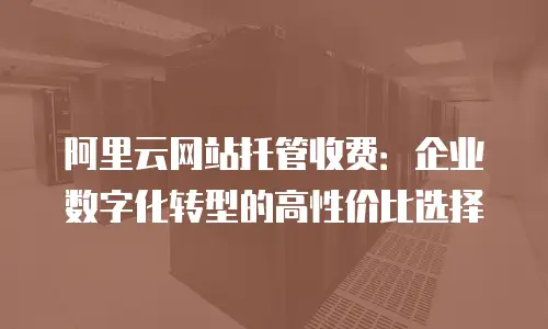 阿里云网站托管收费：企业数字化转型的高性价比选择