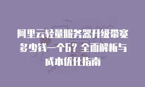 阿里云轻量服务器升级带宽多少钱一个G？全面解析与成本优化指南
