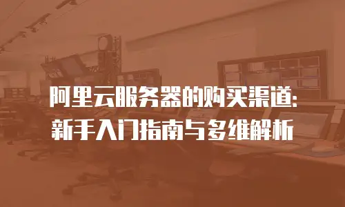 阿里云服务器的购买渠道：新手入门指南与多维解析