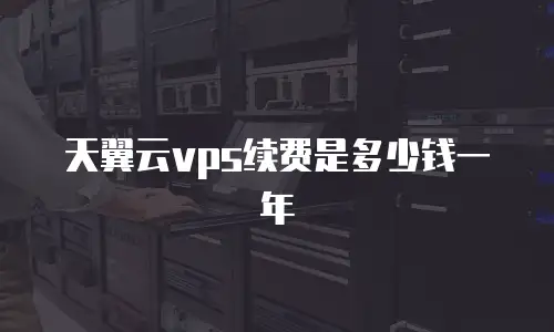 天翼云vps续费是多少钱一年