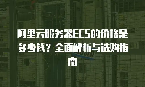 阿里云服务器ECS的价格是多少钱？全面解析与选购指南