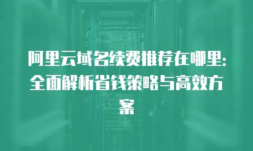 阿里云域名续费推荐在哪里：全面解析省钱策略与高效方案