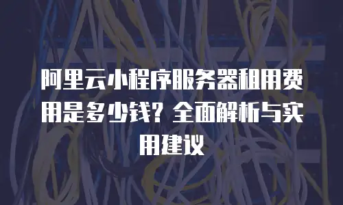 阿里云小程序服务器租用费用是多少钱？全面解析与实用建议