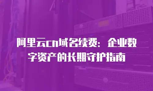 阿里云cn域名续费：企业数字资产的长期守护指南