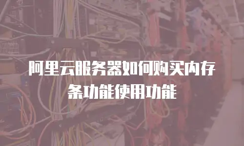 阿里云服务器如何购买内存条功能使用功能