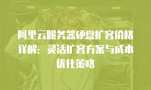 阿里云服务器硬盘扩容价格详解：灵活扩容方案与成本优化策略