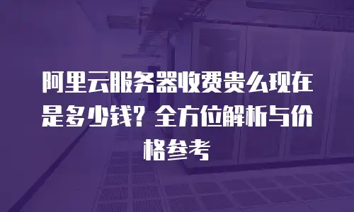 阿里云服务器收费贵么现在是多少钱？全方位解析与价格参考