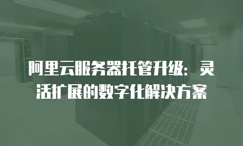 阿里云服务器托管升级：灵活扩展的数字化解决方案