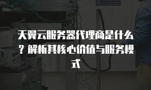 天翼云服务器代理商是什么？解析其核心价值与服务模式