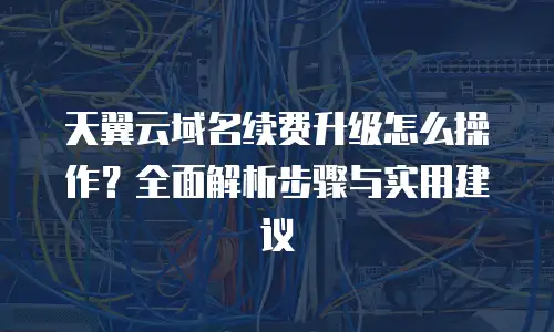 天翼云域名续费升级怎么操作？全面解析步骤与实用建议