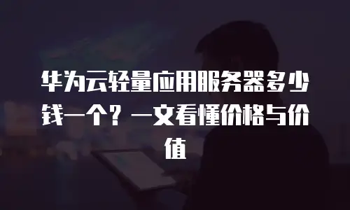 华为云轻量应用服务器多少钱一个？一文看懂价格与价值