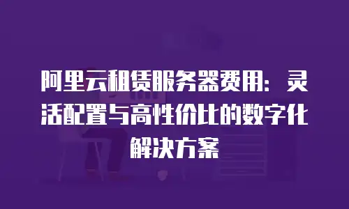 阿里云租赁服务器费用：灵活配置与高性价比的数字化解决方案
