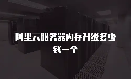 阿里云服务器内存升级多少钱一个