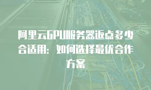阿里云GPU服务器返点多少合适用：如何选择最优合作方案