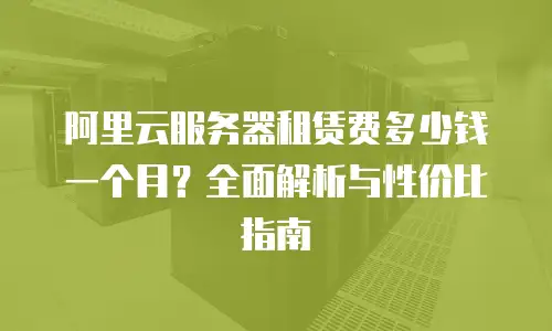 阿里云服务器租赁费多少钱一个月？全面解析与性价比指南