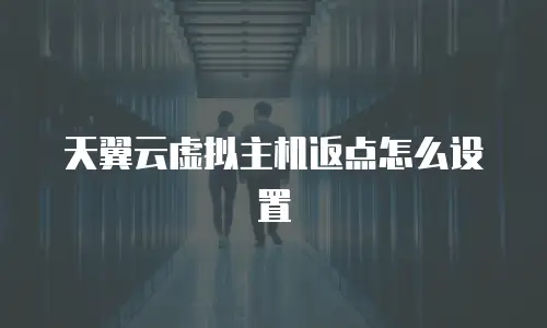 天翼云虚拟主机返点怎么设置
