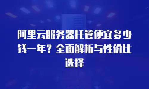 阿里云服务器托管便宜多少钱一年？全面解析与性价比选择