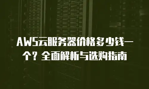 AWS云服务器价格多少钱一个？全面解析与选购指南