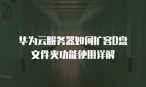 华为云服务器如何扩容D盘文件夹功能使用详解