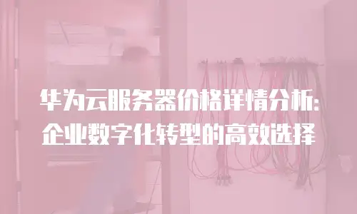 华为云服务器价格详情分析：企业数字化转型的高效选择