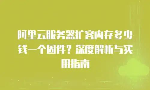 阿里云服务器扩容内存多少钱一个固件？深度解析与实用指南