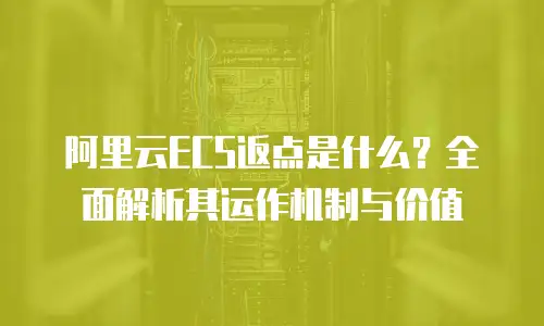 阿里云ECS返点是什么？全面解析其运作机制与价值