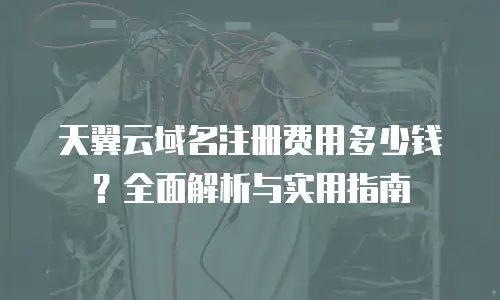 天翼云域名注册费用多少钱？全面解析与实用指南