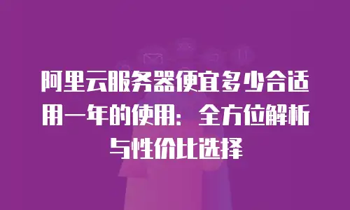 阿里云服务器便宜多少合适用一年的使用：全方位解析与性价比选择