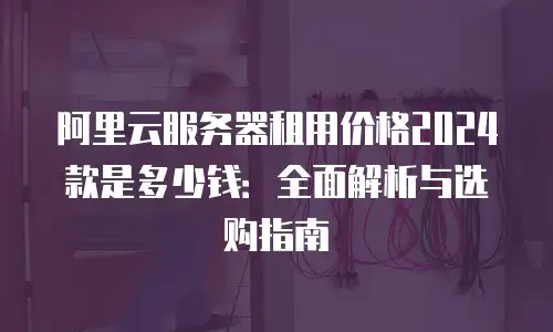 阿里云服务器租用价格2024款是多少钱：全面解析与选购指南