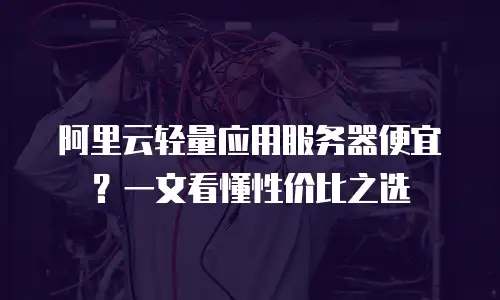 阿里云轻量应用服务器便宜？一文看懂性价比之选