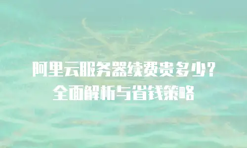 阿里云服务器续费贵多少？全面解析与省钱策略