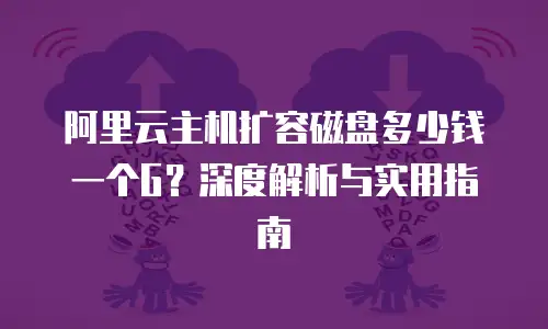 阿里云主机扩容磁盘多少钱一个G？深度解析与实用指南