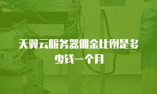天翼云服务器佣金比例是多少钱一个月