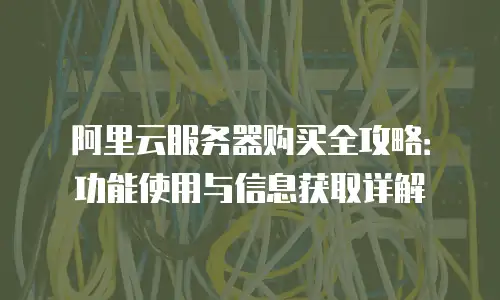 阿里云服务器购买全攻略：功能使用与信息获取详解