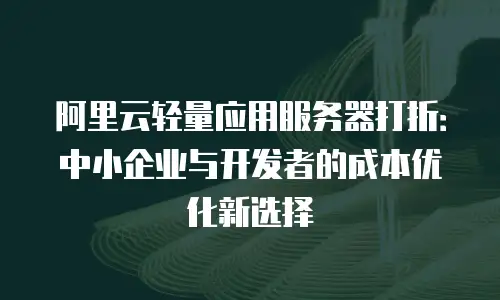阿里云轻量应用服务器打折：中小企业与开发者的成本优化新选择