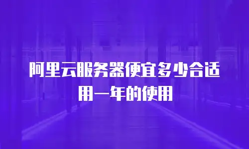 阿里云服务器便宜多少合适用一年的使用