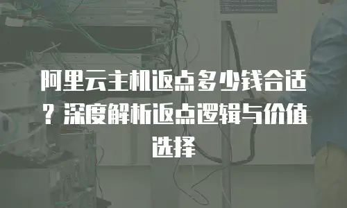 阿里云主机返点多少钱合适？深度解析返点逻辑与价值选择