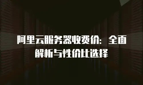 阿里云服务器收费价：全面解析与性价比选择