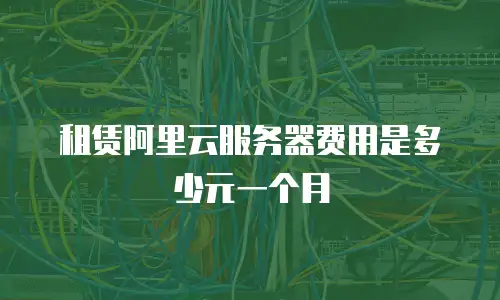 租赁阿里云服务器费用是多少元一个月