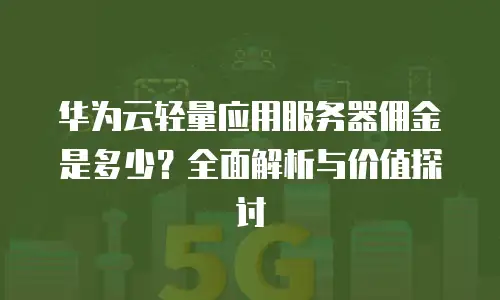 华为云轻量应用服务器佣金是多少？全面解析与价值探讨