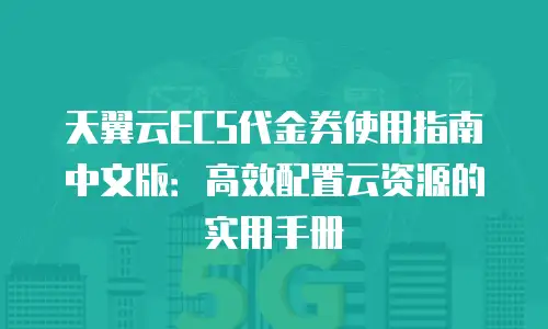 天翼云ECS代金券使用指南中文版：高效配置云资源的实用手册