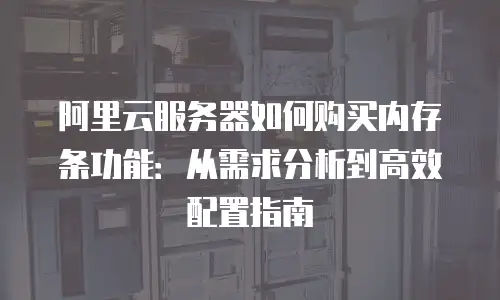 阿里云服务器如何购买内存条功能：从需求分析到高效配置指南
