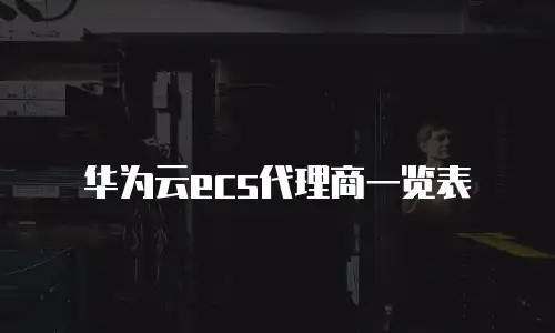 华为云ecs代理商一览表