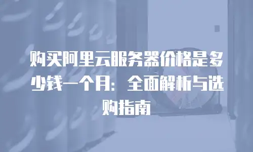 购买阿里云服务器价格是多少钱一个月：全面解析与选购指南